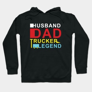 Husband dad trucker legend Hoodie
